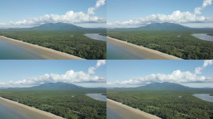 美丽的夏景，在沙捞越伦都pugu海滩semata