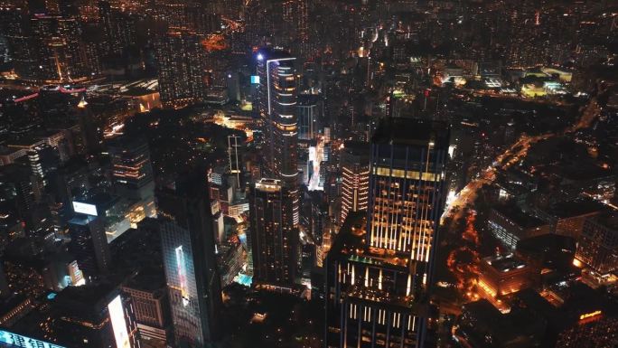 充满活力的香港夜空