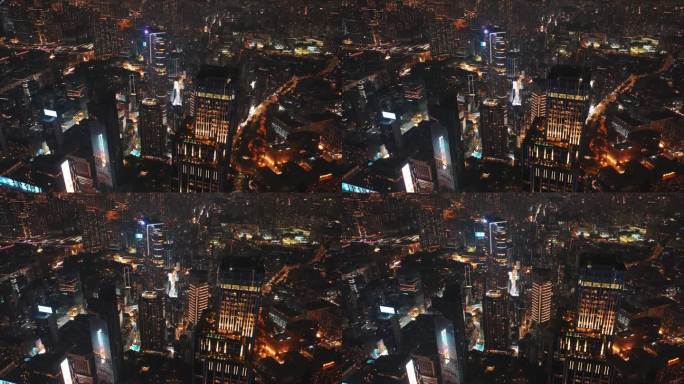 充满活力的香港夜空