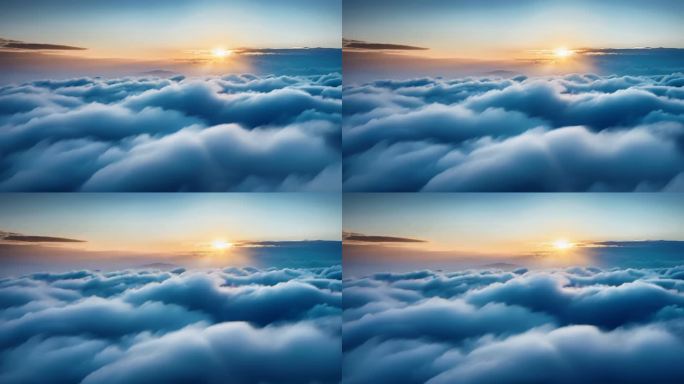 唯美震撼高空云海云层