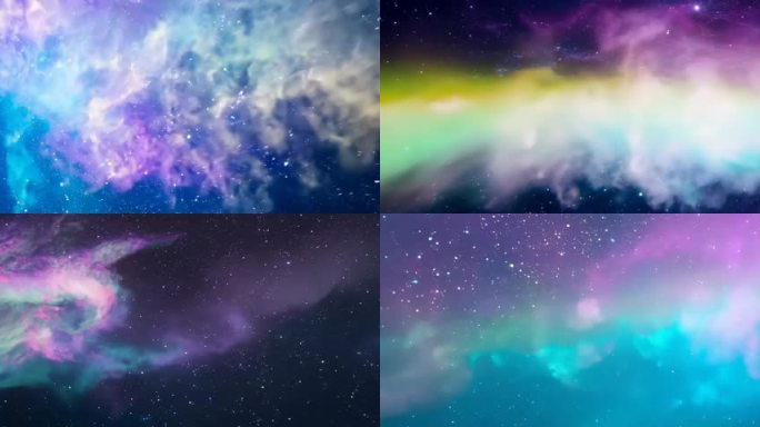 8K震撼出场宇宙星空星云穿梭宽屏宣传素材