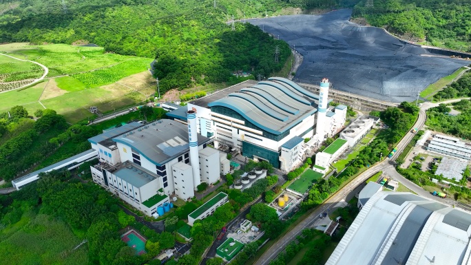 4K航拍深圳宝安能源生态园25