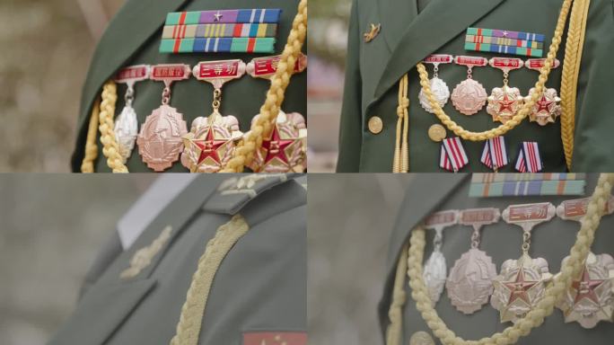 军功章勋章特写三等功勋章709+Vlog