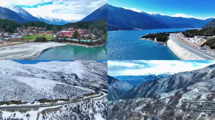 高清沿途风景航拍