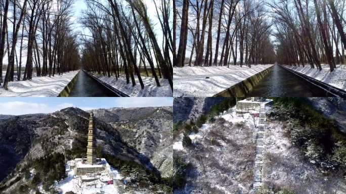 太原崛围山西干渠尖草坪呼延村冬天树林