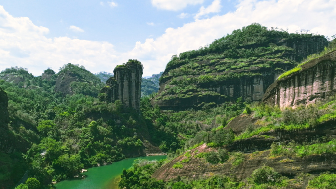 4k-航拍武夷山 朱熹 武夷精舍