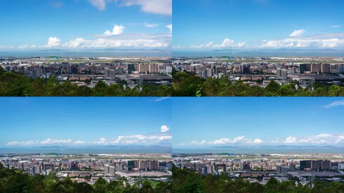 【4K】深圳宝安机场蓝天白云延时
