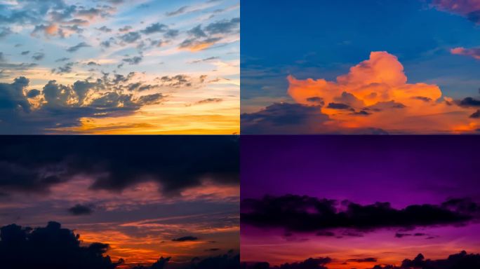 日落黄昏晚霞夕阳唯美火烧云红日太阳落下