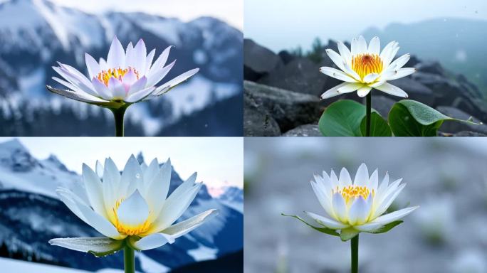 雪莲花 天山雪莲开花雪中仙子