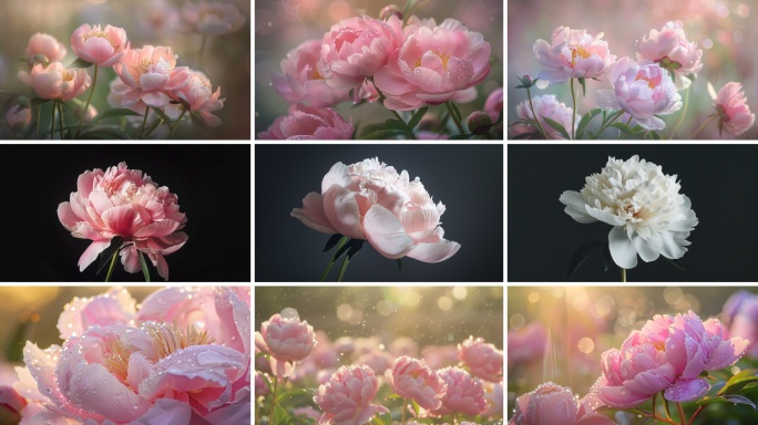 牡丹花【合集】清晨的牡丹