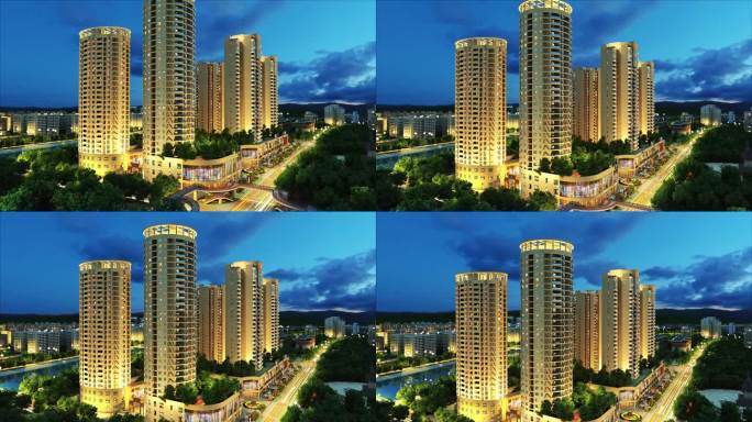 三维动画-城市夜景