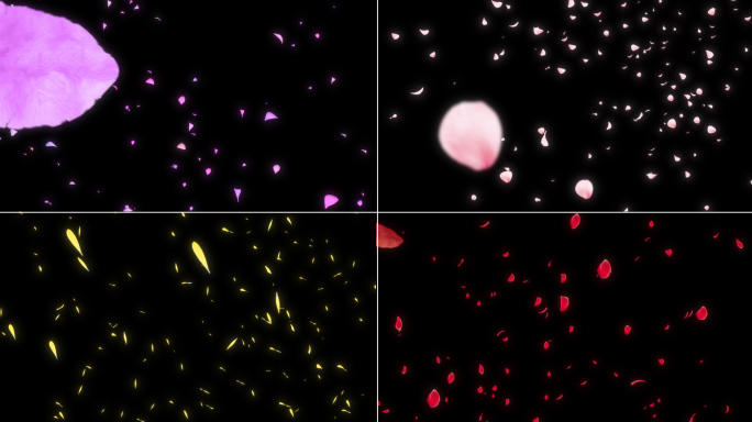 花瓣飘落遮挡转场