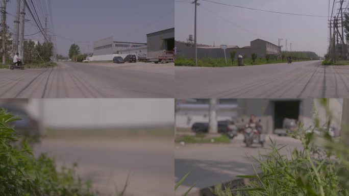 农村街道车流 4k