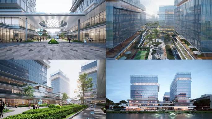 三维产业园 办公总部 高新技术 建筑动画