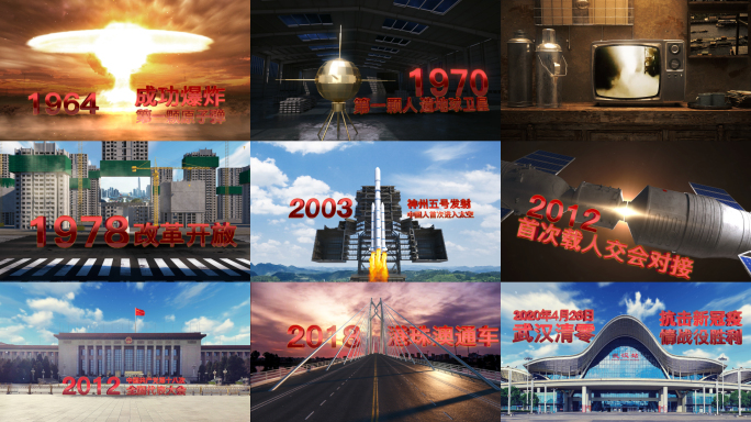 党史建党百年重大事件AE工程