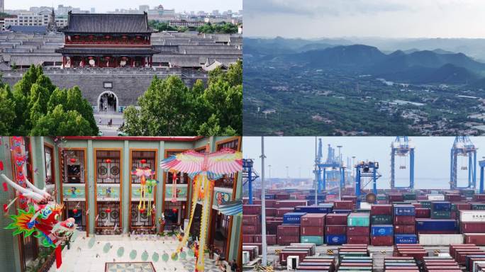 山东潍坊城市地标视频合集