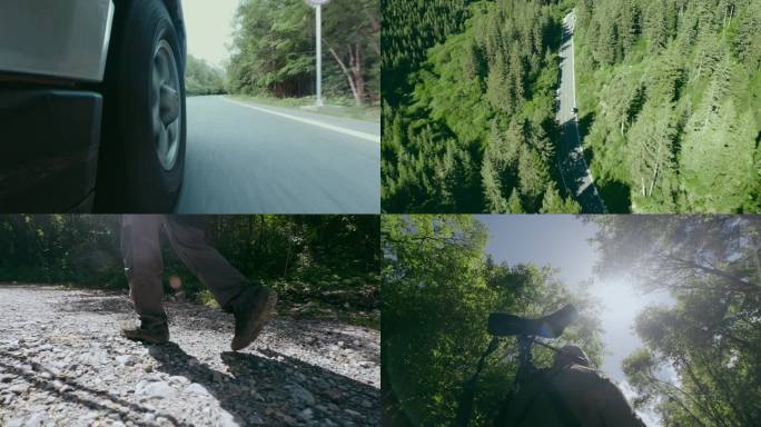 4K航拍自驾探秘大自然徒步旅行318旅程