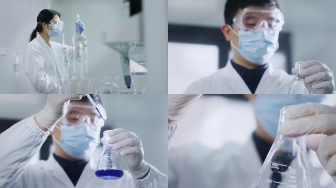 医疗科研人员实验室做实验