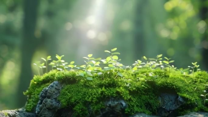 自然生态潮湿苔藓