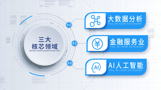 简洁企业结构信息文字分类展示