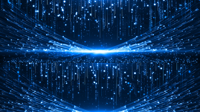 唯美蓝色星光闪烁粒子晚会典礼背景