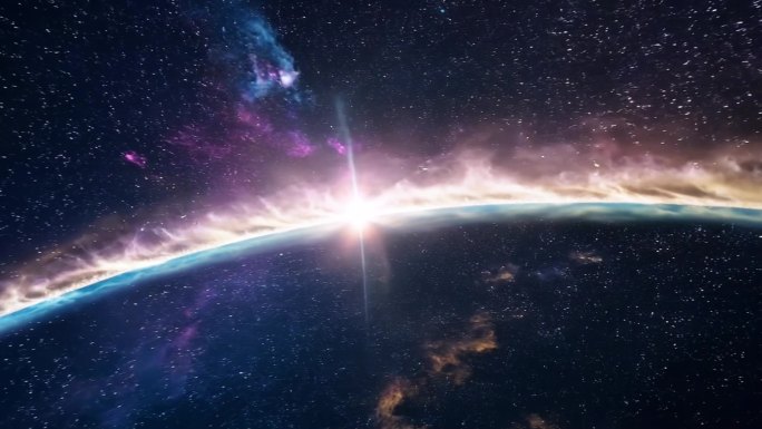星空 太空 星球 一束光