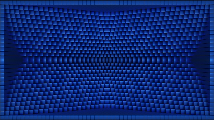 【裸眼3D】宝蓝时尚几何方块未来科技空间