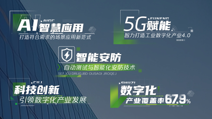 绿色科技字幕条