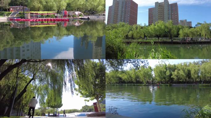 北京首都亮马河国际风情水岸夏日北京风光
