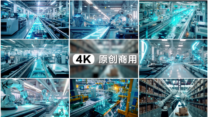 工厂工业车间智慧智能生产机械物流制造科技