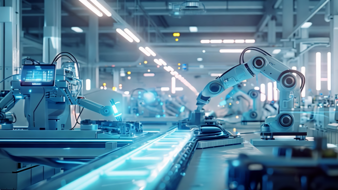 工厂工业车间智慧智能生产机械物流制造科技