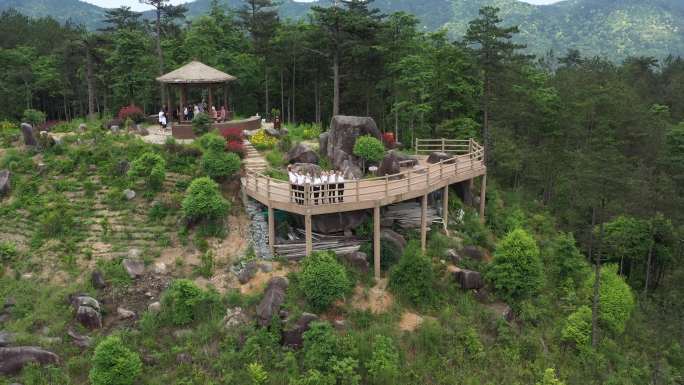 航拍仙山牧场 草场