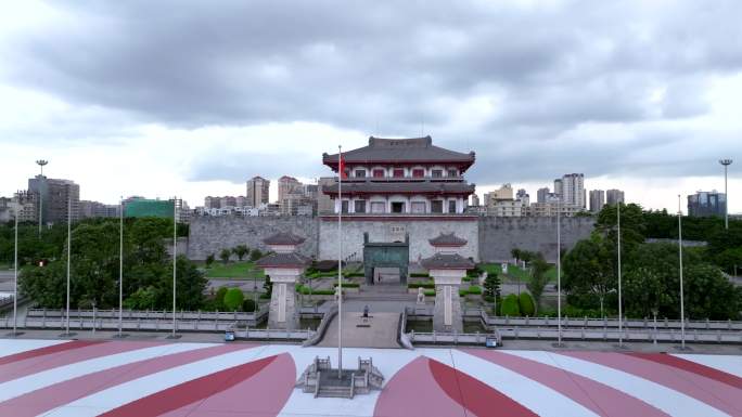 【4k】揭阳楼广场空镜素材