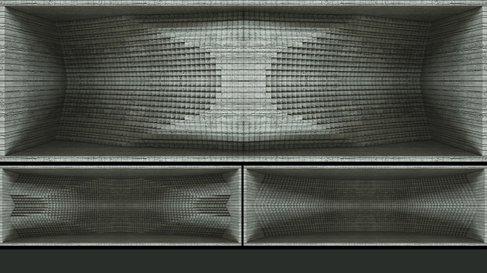 【裸眼3D】质感墙体折叠方块工业风格空间