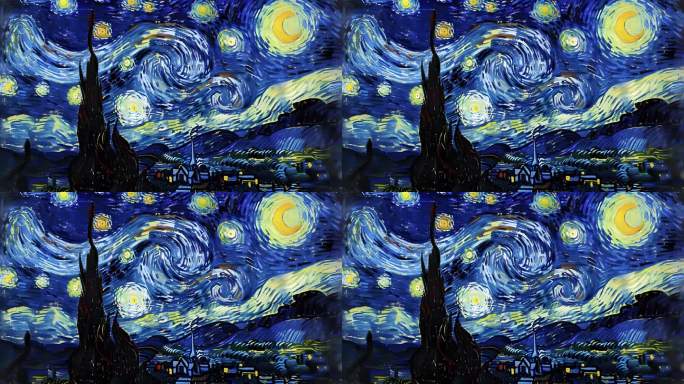 梵高星空 星空油画 梵高油画 梵高天空