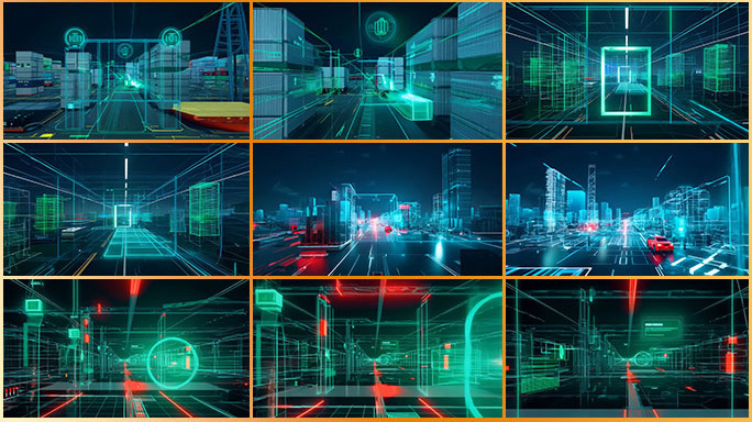 数字智能仓储物流园区电子信息物联网云计算