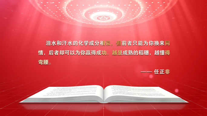 党政书籍翻开展现文字