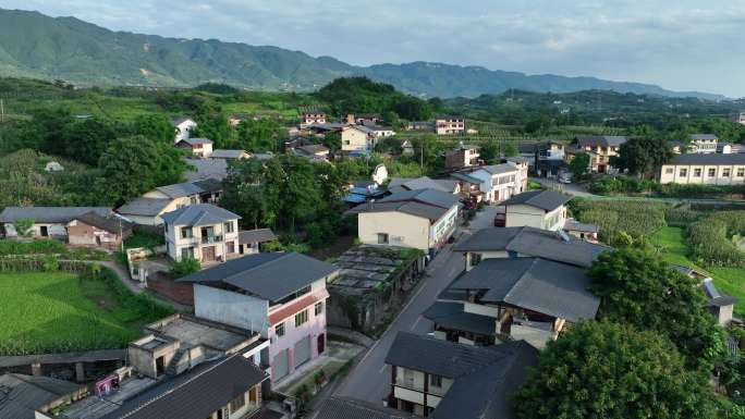 4K 重庆北碚东升村航拍 夏天