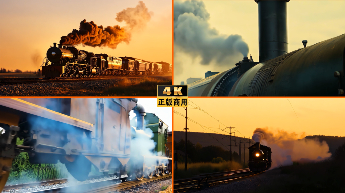 蒸汽火车蒸汽机车复古列车老火车工业革命