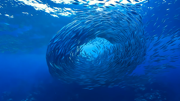 海底海底世界海底鱼群海洋生物海鱼海底美景