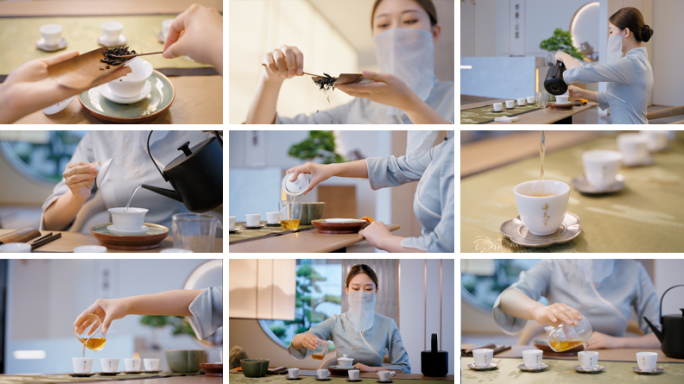 泡茶 茶 古风茶文化 泡茶 倒茶 功夫茶