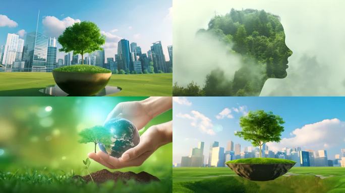 绿色地球 青山绿水 环保减排