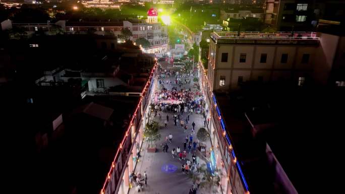 泉州中山街多画面航拍