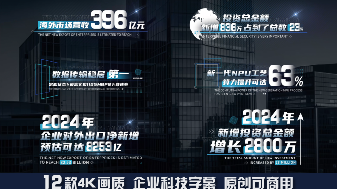 信息科技数据标题文字条