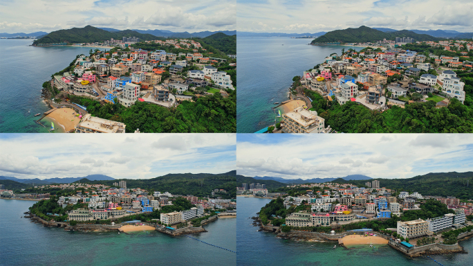 大鹏新区南澳海滩民宿群深圳海景