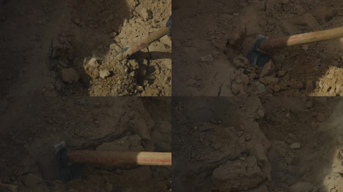 地基 挖土 农村 铲土 工程 劳动