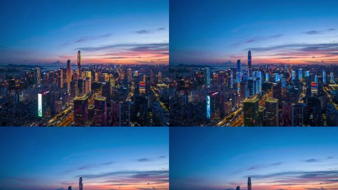 5k延时深圳福田夜景航拍