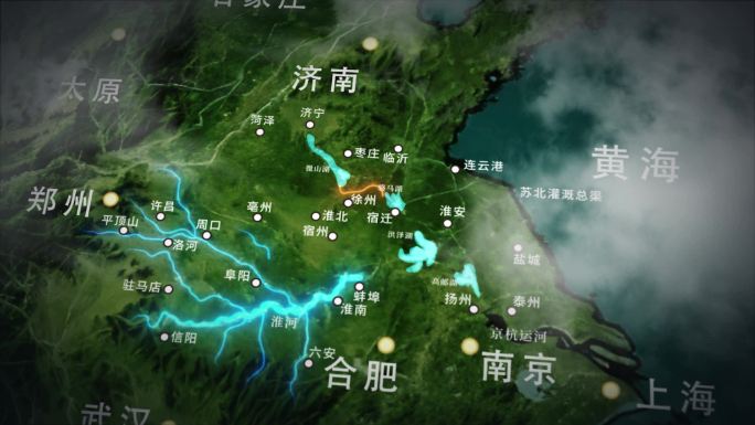 淮河水系流域AE模版