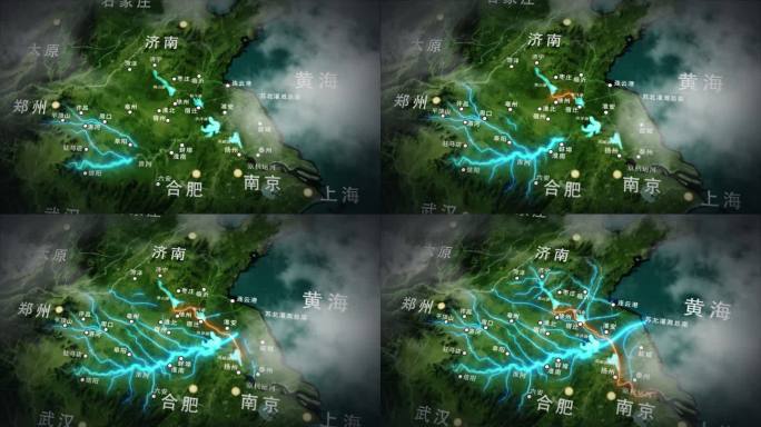 淮河水系流域AE模版