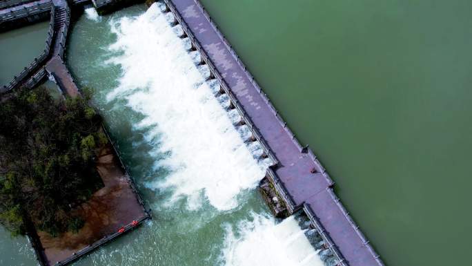 越西县城航拍文昌故里水观音